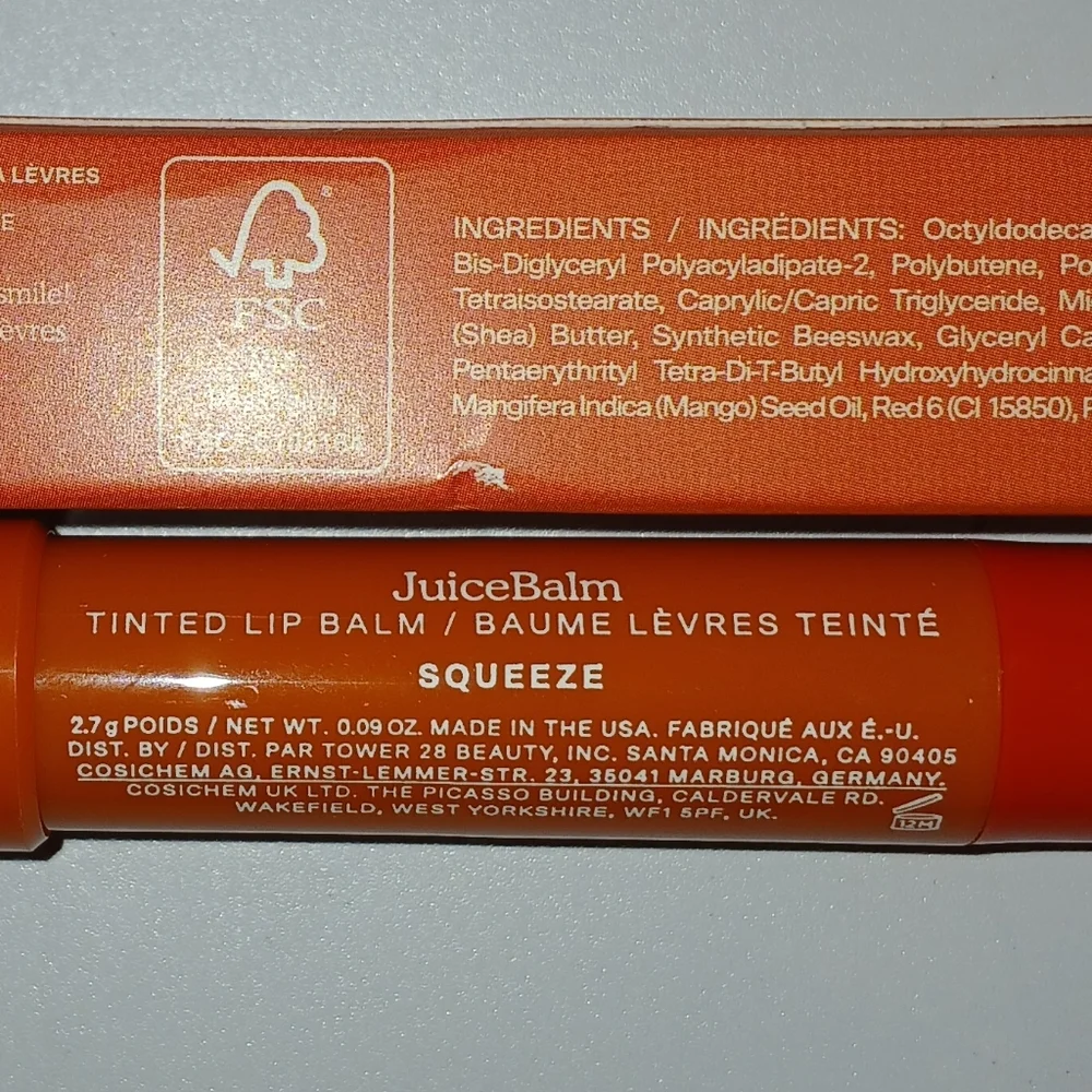 Tower 28 Tinted Lip Balm Name: Squeeze, NIB FULL SIZE